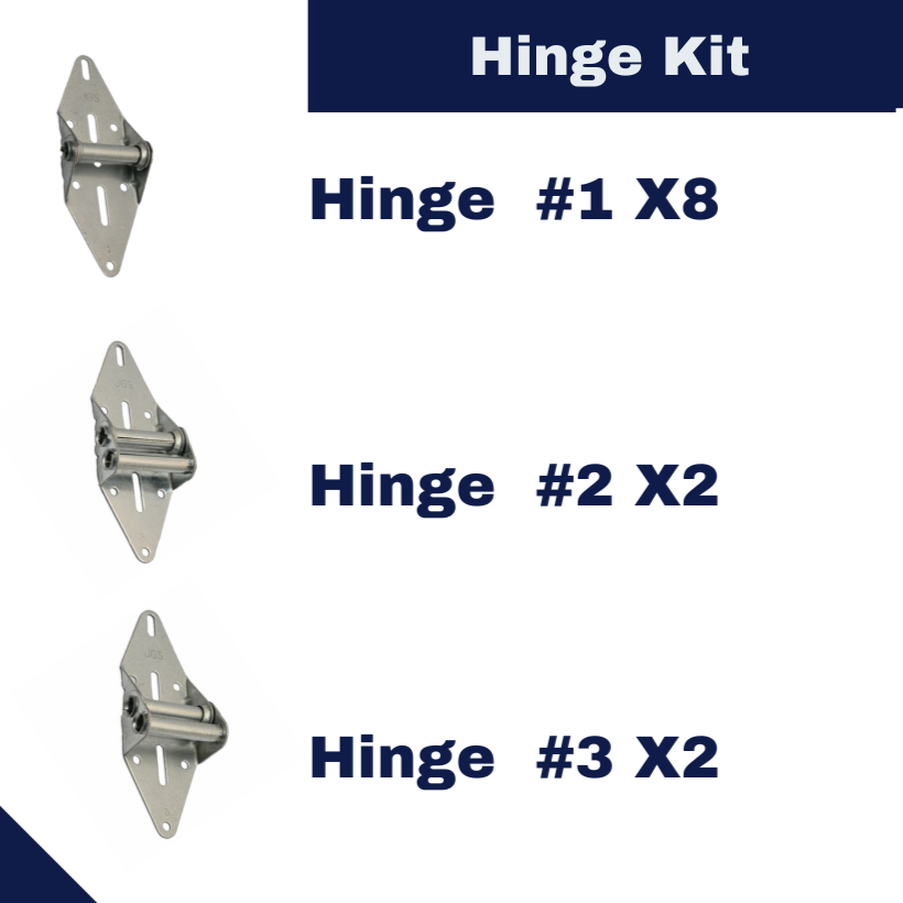 Hinge Kit for 4Panel Garage Door (Single) Garage Door Parts Calgary